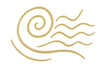 Poster - Sparkling golden glitter swirling into dynamic spiral, creating luxurious festive pattern against transparent backdrop