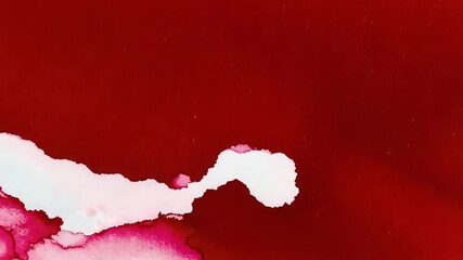 Aufkleber - Abstract pink and red alcohol ink painting creating fluid art background