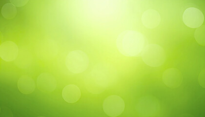 Poster - Soft green bokeh background with light circles creating calm and fresh spring atmosphere