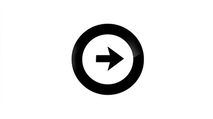 Poster - black round circle arrow clockwise direction Stock Illustration
