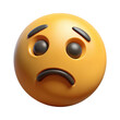 © SAJID - A melancholic emoji with a sad expression is isolated on transparent background, conveying feelings of sorrow and regret