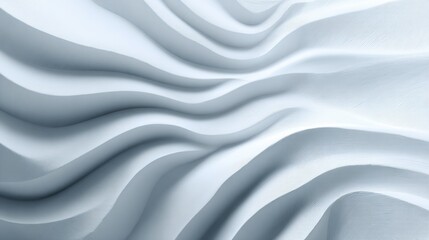 Poster - Abstract texture with smooth gray waves, perfect for backgrounds or design elements in various digital projects.