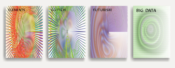 Fototapete - Abstract flow Lines Background . Wavy Stripes . Striped linear pattern . Poster collection with smooth lines .Brochures set with wave lines .Vector .
