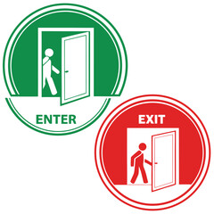 Poster - Two side by side circular signs featuring a vector design ideal for illustrating concepts like comparison choice or contrasting ideas using a clean and modern
