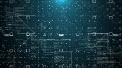 effect composed of a blue background numeric code wireframe
