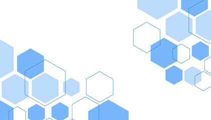 Aufkleber - Abstract blue hexagon shape for frame illustration design