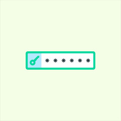 Fototapete - Password icon. icon related to design elements. suitable for web site, app, user interfaces,element, printable etc. flat icon style. simple vector design editable