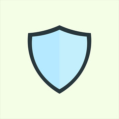 Fototapete - Shield icon. icon related to design elements. suitable for web site, app, user interfaces,element, printable etc. flat icon style. simple vector design editable