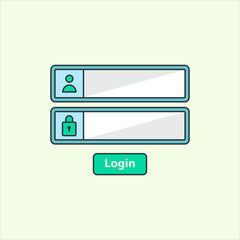 Fototapete - Login icon. icon related to design elements. suitable for web site, app, user interfaces,element, printable etc. flat icon style. simple vector design editable