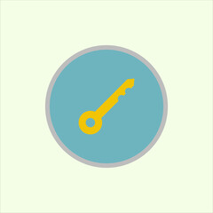 Fototapete - Key icon. icon related to design elements. suitable for web site, app, user interfaces,element, printable etc. flat icon style. simple vector design editable
