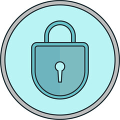 Fototapete - Lock icon. icon related to design elements. suitable for web site, app, user interfaces,element, printable etc. flat icon style. simple vector design editable