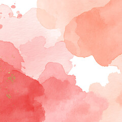 Wall Mural - Abstract Watercolor Background Pink Red Coral Gold Texture
