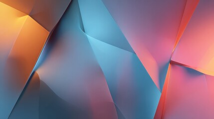 Poster - Abstract artistic background with gradient color geometric figures