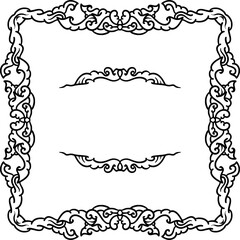 Leinwandbilder - featuring line art ornamental frame designs