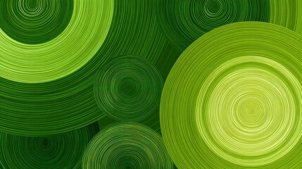 Poster - Abstract green stripes and circles background. Vector design illustration, no logos, no brands