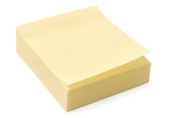 Fototapete - Blank yellow sticky notes isolated on transparent background, creating a simple yet effective visual for reminders and organization