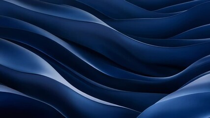 Aufkleber - Abstract dark blue satin fabric background flowing and waving