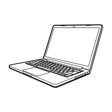 laptop isolated on white background
