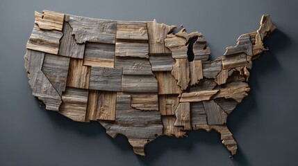 Poster - United States Business Concept. 3d illustration, no logos, no brands