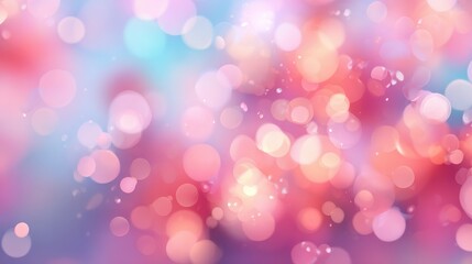 Poster - Blurred bokeh-style color background in soft pastel tones