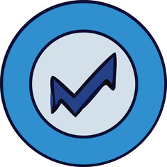 Poster - A stylized blue lightning bolt graphic inside a blue circle with a light gray inner circle representing energy or speed