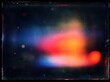 © zhou yan - Abstract grunge film grain texture with colorful vintage light leaks on dark background, retro blurry orange blue red streaks for design elements overlay.​