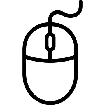 Computer mouse outline icon vector