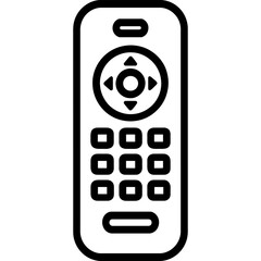 Poster - Remote control outline icon vector