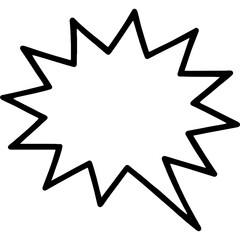 Aufkleber - Shout bubble outline icon vector