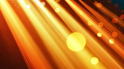 Poster - Bright flood lights casting vibrant beams in a dazzling atmosphere filled with particles, Bright flood lights background with particles and glow