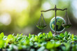 © Jesmin art hut - International environment Law. climate regulation concept. law principles of sustainable environmental conservation. environmental protection