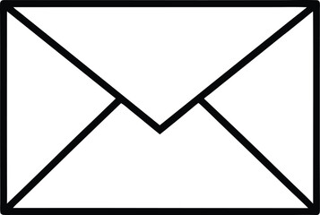Poster - Simple line icon of an envelope symbolizing email isolated on transparent background