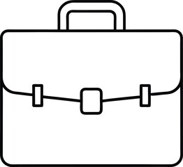 Poster - Outline icon of a business briefcase for employment and career opportunities isolated on transparent background