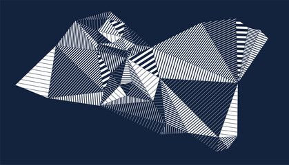 Poster - Abstract vector artistic geometric background polygonal triangles style, low-poly dynamic art wallpaper, neo geometry design, rhythmic decoration.