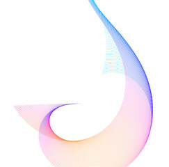 Poster -  Creative art. Abstract wavy stripes. Colors lines created using Blend Tool. Vector  report cover page Design elements on white background isolated, design template for text