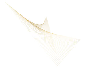 Poster - Abstract circle glow wavy shape on a white background isolated. Creative line art. art deco style for wedding invitation Design elements. Wave of many sparkling lines