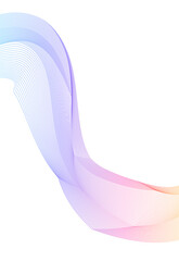 Poster - Creative line art. Colourful waves with lines created using Blend Tool jpg Design elements. Wave of many lines, angle lines. Abstract vertical wavy stripes on white background isolated