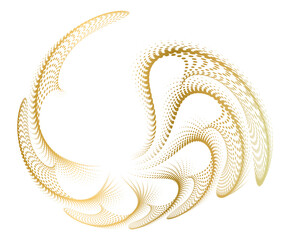 Aufkleber - Design elements. Circle ring rotation. Abstract vertical wavy stripes on white background isolated jpg