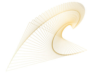 Poster - Wave of many color lines. Abstract circle glow wavy shape on a white background isolated. Creative line art. deco style for wedding invitation
