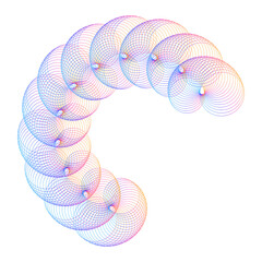 Poster - Design elements. Wave glittering rainbow lines. Abstract glow wavy sign on white background isolated. Brush mesh glow effect creative line art. jpg for banner, frame page