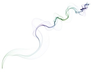Aufkleber - Ethereal flow of light: A dreamy gradient of teal, green, and violet dances across a clean white canvas, suggesting motion and serenity.