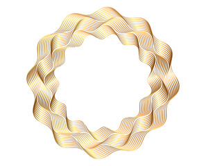 Poster - Design elements. Wave of many sparkling lines. Abstract circle glow wavy shape on a white background isolated. Creative line art. Jpg art deco style for wedding invitation