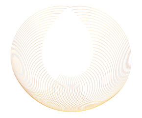 Aufkleber - Wave of many purple lines circle ring with dots. Abstract vertical wavy stripes on white background isolated. Design elements jpg