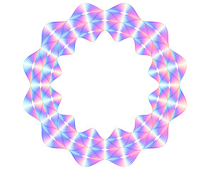 Poster - Design elements. Wave of many sparkling lines. Abstract circle glow wavy shape on a white background isolated. Creative line art. jpg  art deco style for wedding invitation