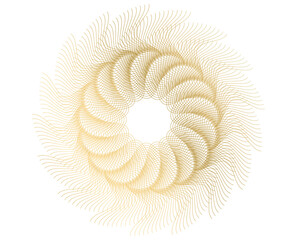 Poster - Design elements. Wave of many sparkling lines. Abstract circle glow wavy shape on a white background isolated. Creative line art. jpg art deco style for wedding invitation