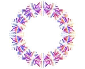 Poster - Wave of many sparkling lines. Abstract circle glow wavy shape on a white background isolated. Creative line art. jpg art deco style for wedding invitation
