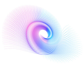 Poster - Wave of many sparkling lines. Abstract circle glow wavy shape on a white background isolated. Creative line art. Vector illustration EPS 10 art deco style for wedding invitation Design elements jpg