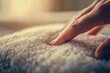 © lemonmoon - Soft hand gentle touch fluffy towel close up texture comfort relaxation cozy warm home