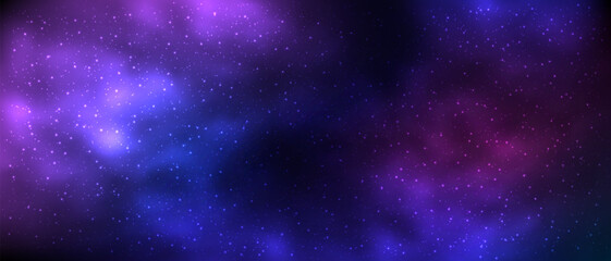Wall Mural - Sky galaxy cloud with Nebula and stars dark night background vector