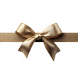 © R&R Studio - Gold Bow and Ribbon on Black Background